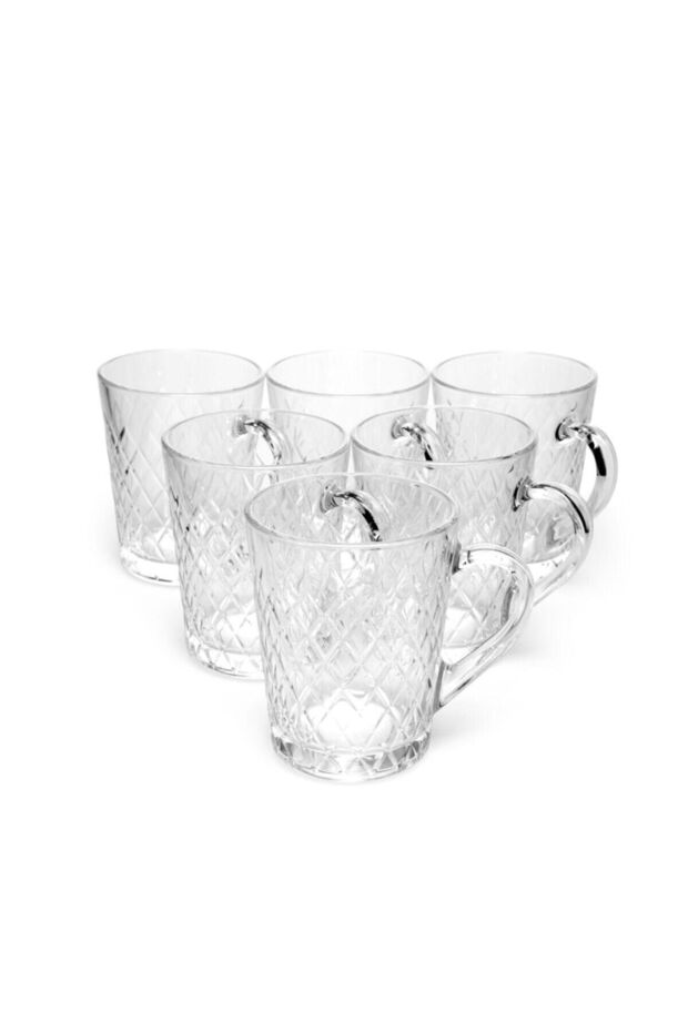 Pasabahce Rubby Professional Turkish Tea Glass Set with Handles - Set of 6 - TryAladdin