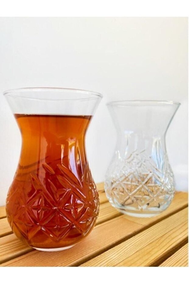 Pasabahce Timeless Cut Crystal Tea Glasses - Professional Set of 6, 155ml - TryAladdin
