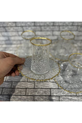 Pasabahce Timeless Gilded Glassware Collection - 12 - Piece Set - TryAladdin