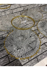 Pasabahce Timeless Gilded Glassware Collection - 12 - Piece Set - TryAladdin