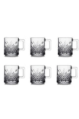 Pasabahce Timeless Professional Handled Glass Mugs - 250ml, Set of 6 - TryAladdin