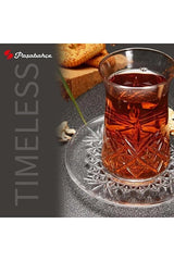Pasabahce Timeless Turkish Tea Glass & Saucer Set - 24 Piece Bulk - TryAladdin