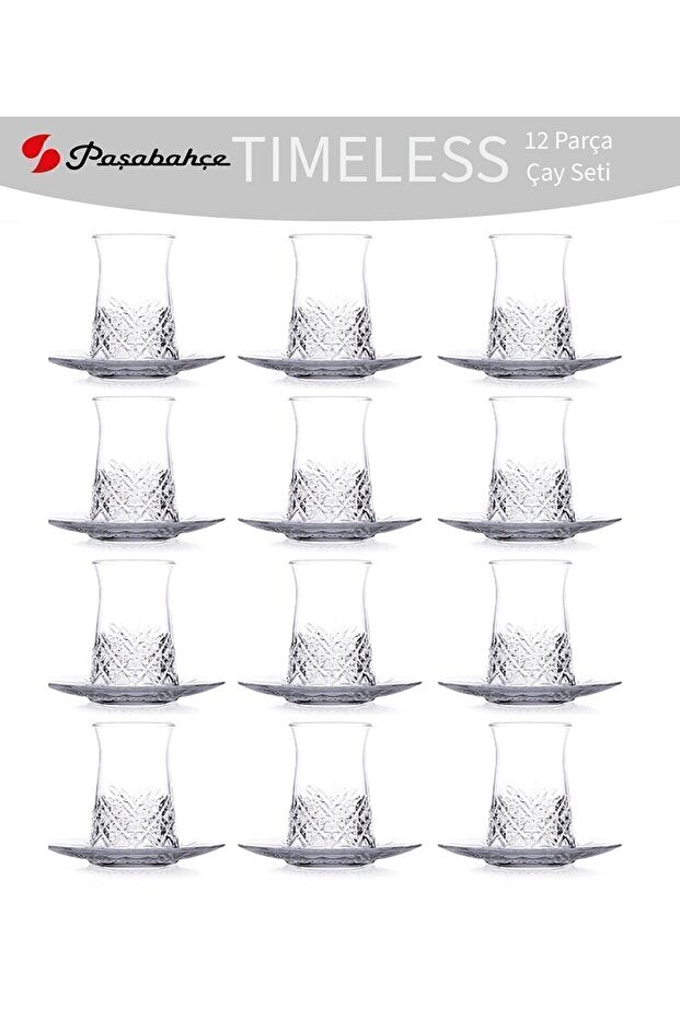 Pasabahce Timeless Turkish Tea Glass & Saucer Set - 24 Piece Bulk - TryAladdin