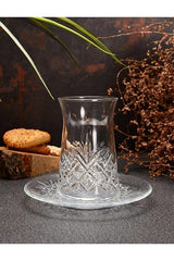 Pasabahce Timeless Turkish Tea Glass & Saucer Set - 6 Piece Collection - TryAladdin