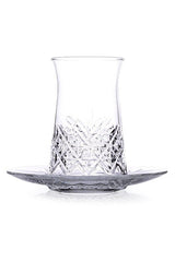 Pasabahce Timeless Turkish Tea Glass & Saucer Set - 6 Piece Collection - TryAladdin