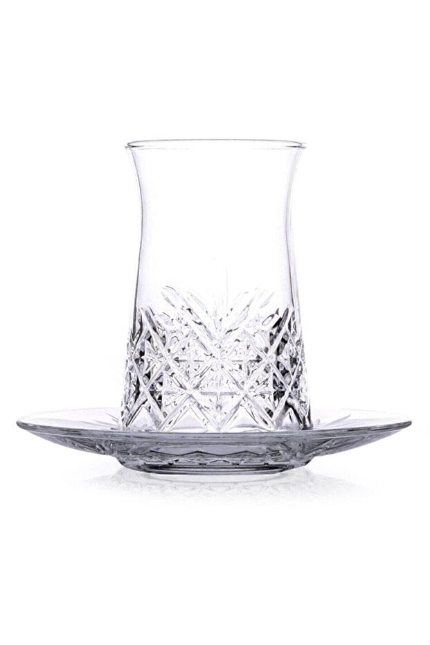 Pasabahce Timeless Turkish Tea Glass & Saucer Set - 6 Piece Collection - TryAladdin
