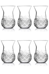 Pasabahce Timeless Turkish Tea Glasses - 155cc, 6 - Piece Set - TryAladdin