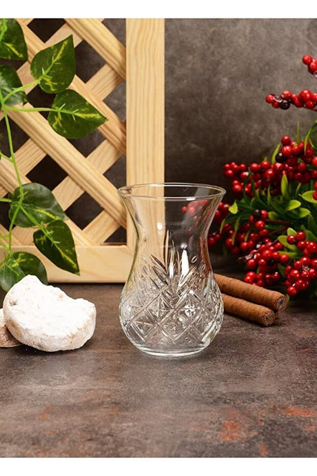 Pasabahce Timeless Turkish Tea Glasses - 155cc, 6 - Piece Set - TryAladdin