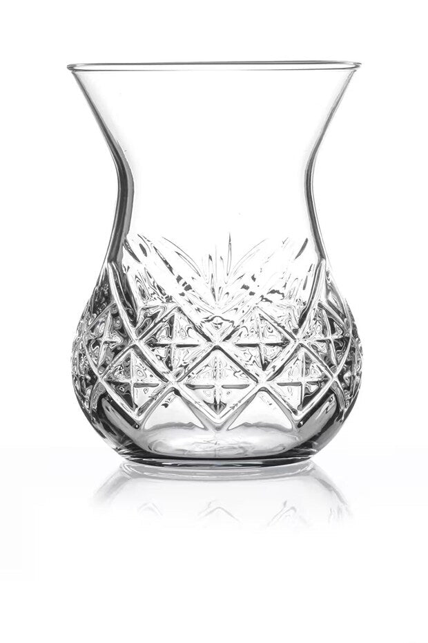 Pasabahce Timeless Turkish Tea Glasses - 155cc, 6 - Piece Set - TryAladdin