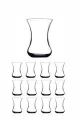Pasabahce Traditional Turkish Slim Waist Tea Glasses - Professional 24 - Piece Set - TryAladdin