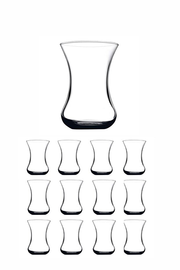 Pasabahce Traditional Turkish Slim Waist Tea Glasses - Professional 24 - Piece Set - TryAladdin