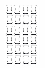 Pasabahce Traditional Turkish Slim Waist Tea Glasses - Professional 24 - Piece Set - TryAladdin