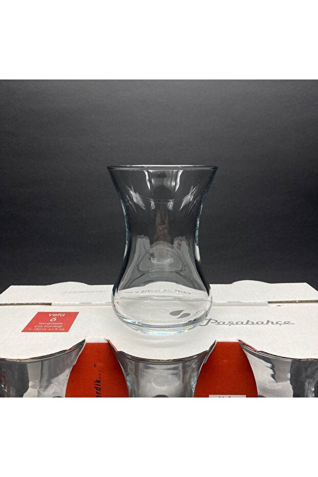 Pasabahce Vefa Authentic Turkish Slim Waist Tea Glass Set - 12 - Piece Set - TryAladdin