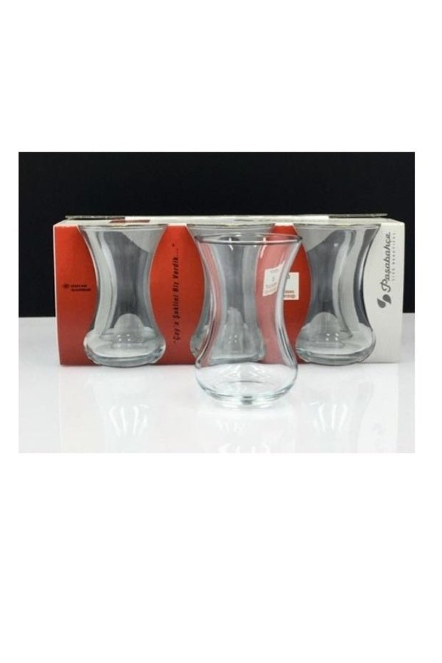 Pasabahce Vefa Traditional Turkish Tea Glasses - 130ml - Set of 6 - TryAladdin