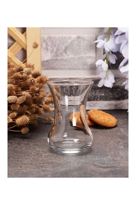 Pasabahce Vefa Traditional Turkish Tea Glasses - 130ml - Set of 6 - TryAladdin