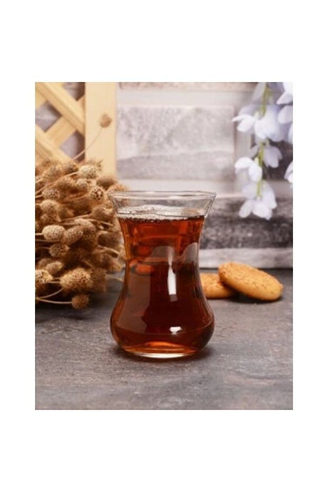 Pasabahce Vefa Traditional Turkish Tea Glasses - 130ml - Set of 6 - TryAladdin