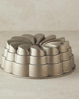 Professional Cast Iron Decorative Cake Mold   26cm Gold Silver Finish