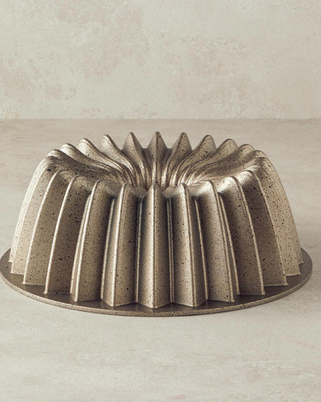 Premium Patisserie Cast Cake Mold - 26cm Gold Silver Finish
