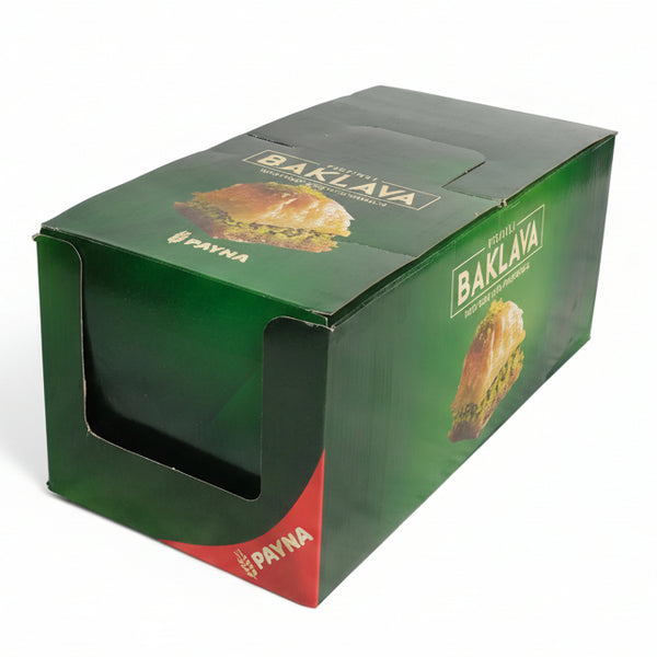Payna | Pistachio Baklava Family Size Box - 48 Single Serve Slices - TryAladdin
