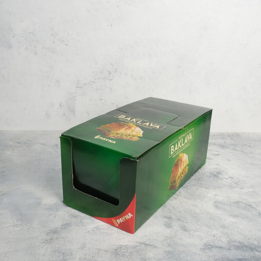 Payna | Pistachio Baklava Family Size Box - 48 Single Serve Slices Payna Turkish Baklava