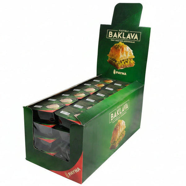 Payna | Pistachio Baklava Family Size Box - 48 Single Serve Slices - TryAladdin