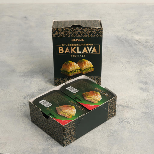 Payna | Pistacho Baklava Box - 2 Single Serve Slices (Bundle of 5 Boxes)