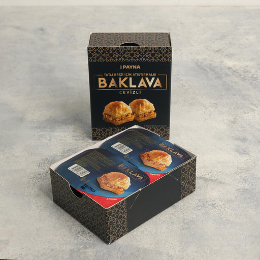 Payna | Walnut Baklava Box - 2 Single Serve Slices (Bundle of 5 Boxes)