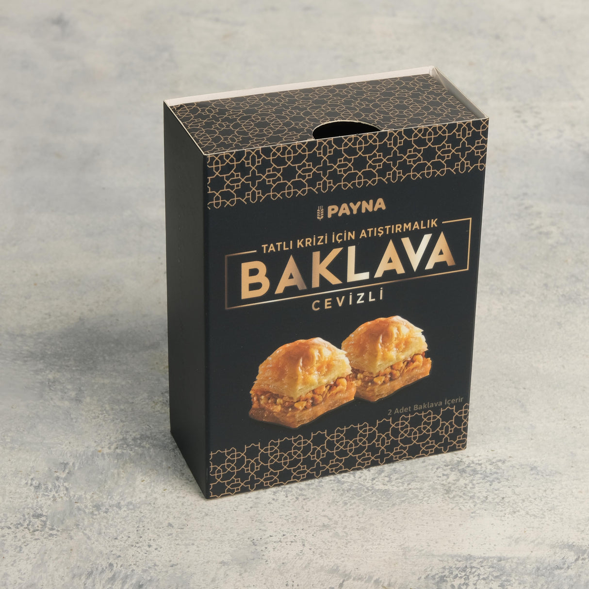 Payna | Walnut Baklava Box - 2 Single Serve Slices (Bundle of 5 Boxes)