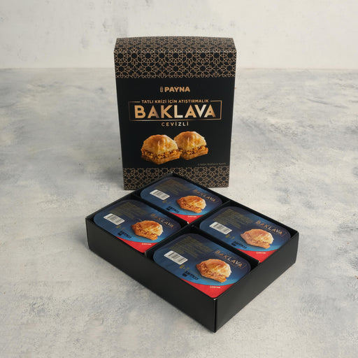 Payna | Walnut Baklava Box - 4 Single Serve Slices Payna Turkish Baklava