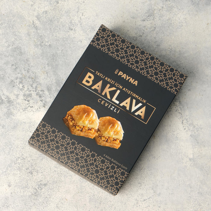 Payna | Walnut Baklava Box - 4 Single Serve Slices (Bundle of 2 Boxes)