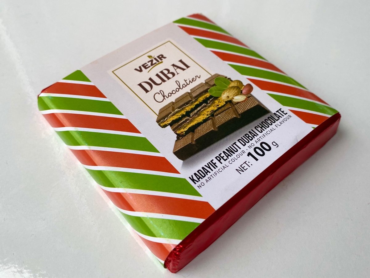 Peanut Praline Dubai Chocolate Bar – Crispy & Nutty Delight