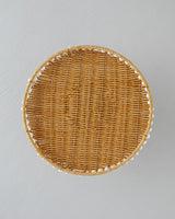 Premium Faux Rattan Cake Display Stand 30cm Light Brown