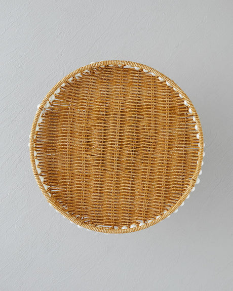 Premium Faux Rattan Cake Display Stand 30cm Light Brown