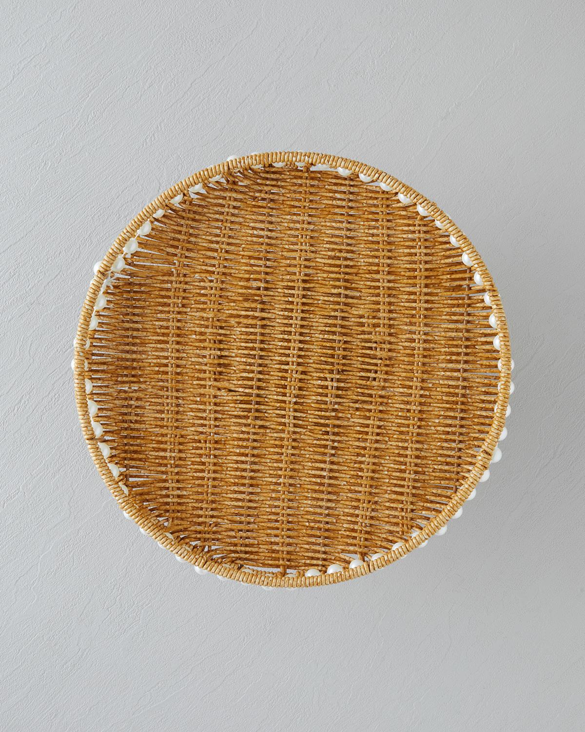 Premium Faux Rattan Cake Display Stand 30cm Light Brown