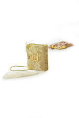 Pearl Prayer Beads and Mini Velvet Quran Gift Set - Gold - TryAladdin