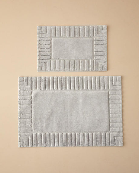 Luxury-Pearl-Patterned-Cotton-Bath-Mat-Set-Light-Gray