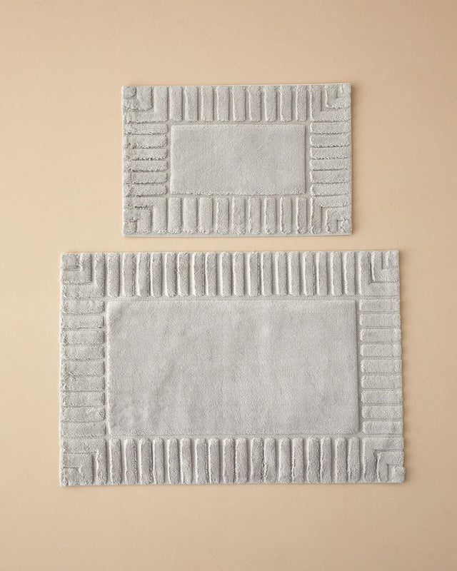 Luxury-Pearl-Patterned-Cotton-Bath-Mat-Set-Light-Gray