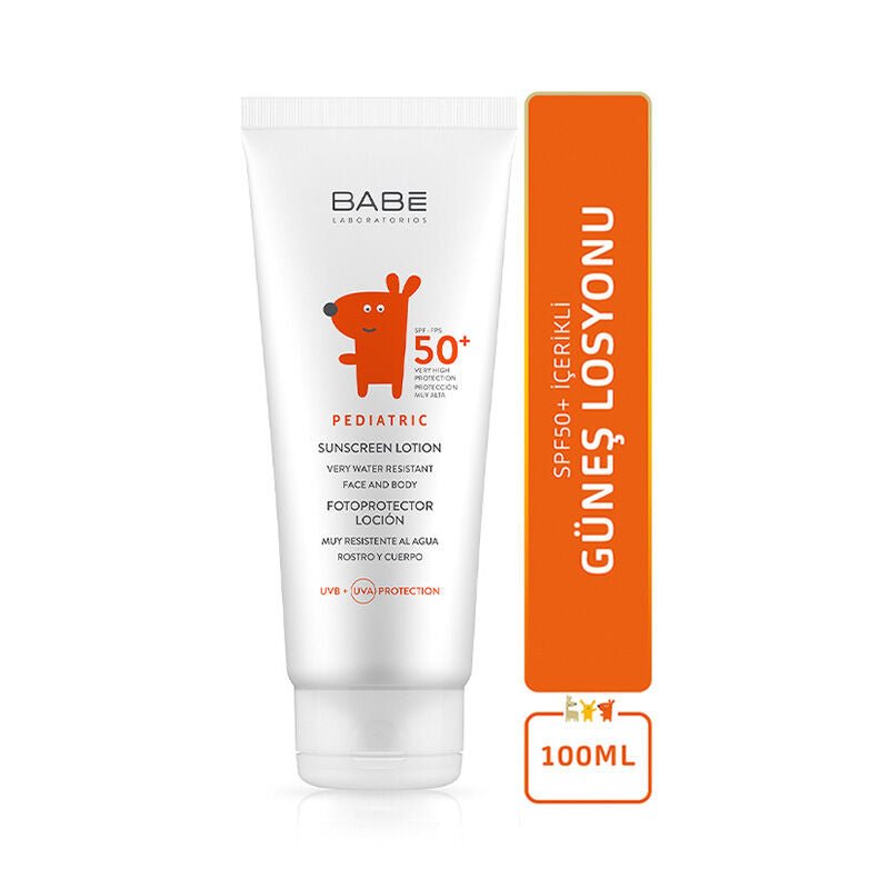 Pediatric SPF 50+ Sunscreen Lotion - High UVA/UVB Protection with Vitamin E - TryAladdin