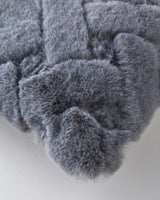 Premium Plush Decorative Pillow Cover Grey 45x45cm