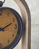 Timeless Natural Wood Desk Clock Elegant Office Accent