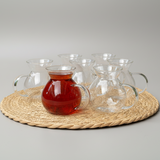Set di 6 Bicchieri da Tè Professionali con Manico Borcam Style Perlaevkahve - 200ml ciascuno