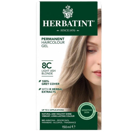 Permanent Hair Color 8C Light Ash Blonde for Radiant Shine - TryAladdin