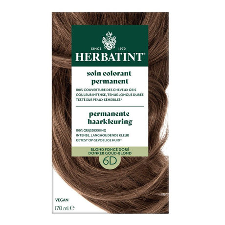 Permanent Hair Color Dye - Dark Golden Blonde 6D - 170ml - TryAladdin
