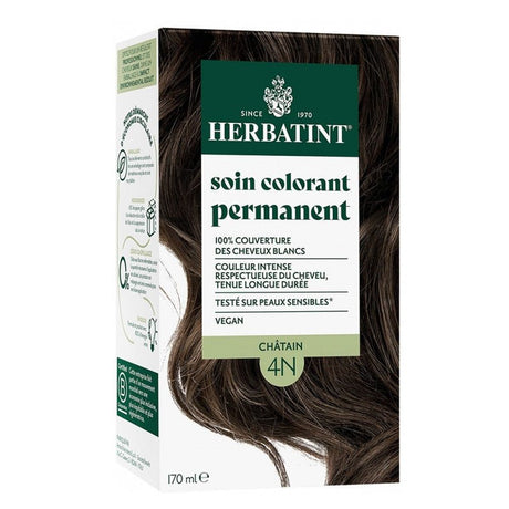 Permanent Hair Color Dye - Natural Chestnut Brown 4N - 170ml - TryAladdin