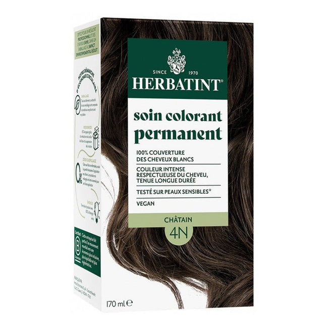 Permanent Hair Color Dye - Natural Chestnut Brown 4N - 170ml - TryAladdin