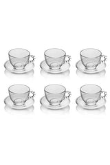 Perotti Girona Professional Turkish Tea Glass Set - 6 Person / 12 Piece - TryAladdin