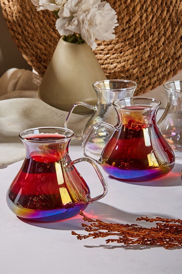 Perotti Premium Ehl - i Keyf Borosilicate Tea Glass Set - 6 Piece, 200ml - TryAladdin