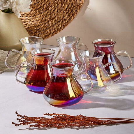 Perotti Premium Ehl - i Keyf Borosilicate Tea Glass Set - 6 Piece, 200ml - TryAladdin