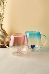 Perotti Premium Love Design Glass Mug Set - 2 x 400ml - TryAladdin