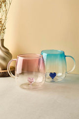 Perotti Premium Love Design Glass Mug Set - 2 x 400ml - TryAladdin